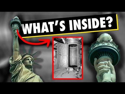 What's inside the torch of the Statue of Liberty?