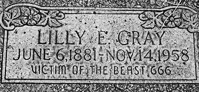 Lilly E. Gray, Victim of the Beast 666