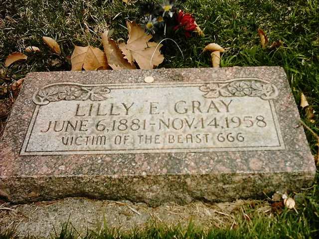 Lilly E. Gray's Gravestone