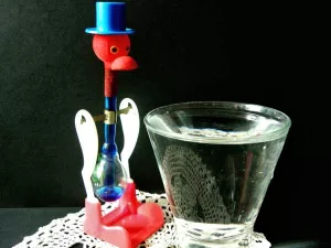 Behind the Classic Drinking Bird