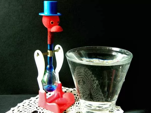 Behind the Classic Drinking Bird