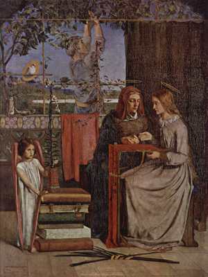 D G Rossetti – The Girlhood of the Virgin Mary 1849