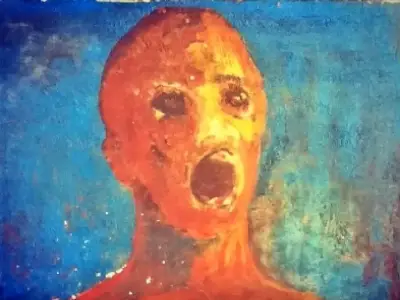 Anguished Man Painting