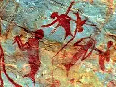 Karoo San rock art mermaids