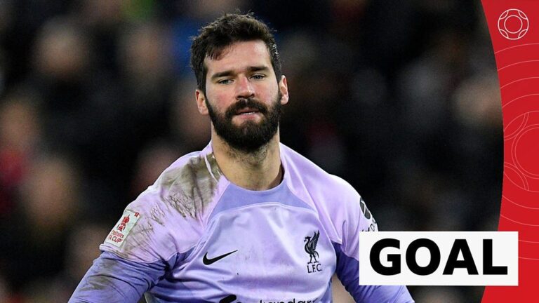 FA Cup: Liverpool v Wolverhampton Wanderers: Goncalo Guedes puts Wolves ahead after Alisson Baker crash