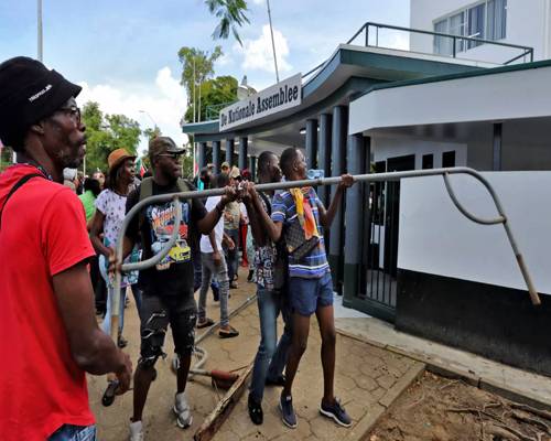 Surinamese protesters