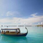 Typical boat in the middle of the atoll lagoon