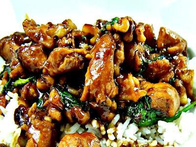 Chicken with Walnuts or Elli's Veal