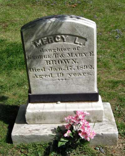 Mercy's gravestone